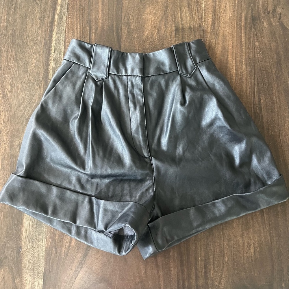 H&M Leather Shorts
